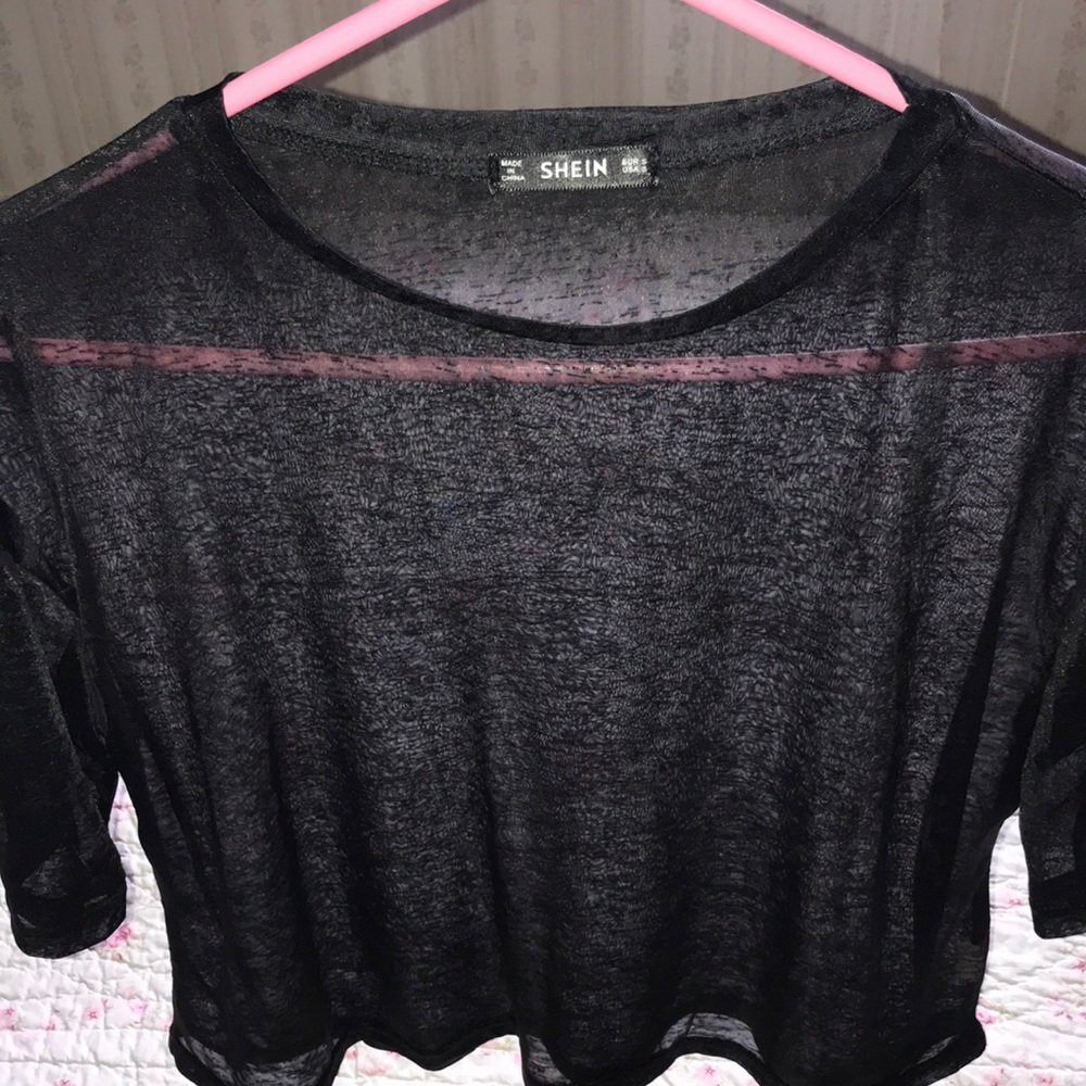 Transparent Black Blouse